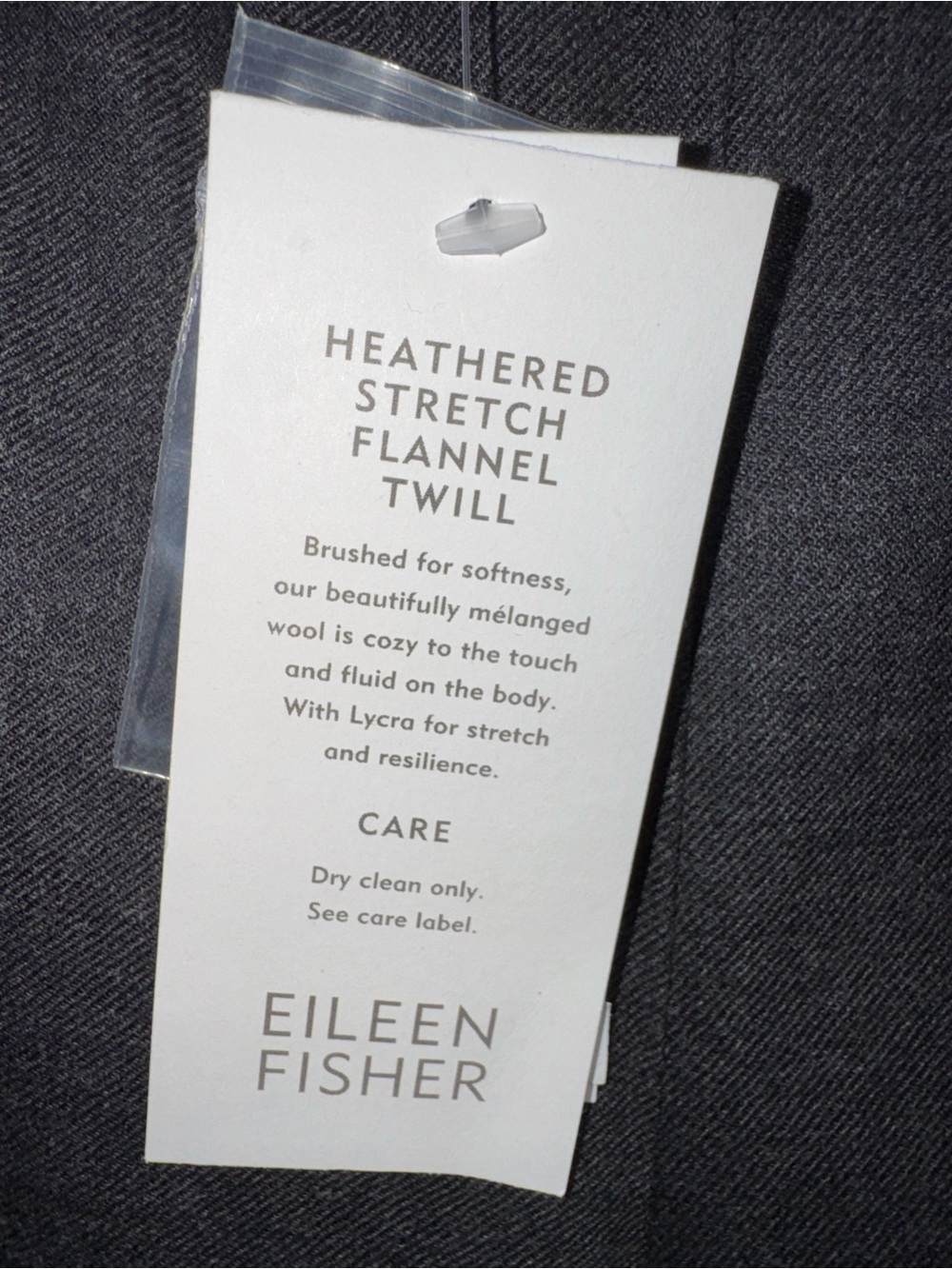 Eileen Fisher Wool Charcoal Slim Pant With Side Zipper Size Large - Picture 4 of 9